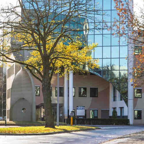 Het bedrijfsgebouw van Salta Group in Hilversum